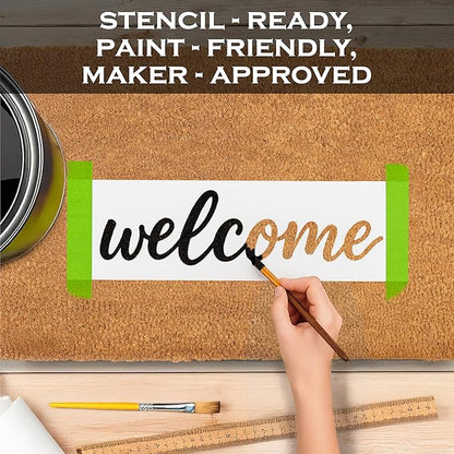 MAINEVENT Plain Coir Doormat Bulk 30x17 Inch, Blank Door Mat 10 Pack for Crafting Painting, Welcome Mat for Crafts