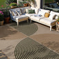 Lahome Modern Rainbow Easy Jute Rug, 6x9 Rug for Living Room Washable Indoor Outdoor Patio Rug, Farmhouse Rug for Bedroom Non Slip Contemporary Carpet for Backyard Deck Office Decor