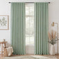 RYB HOME Sage Green 100% Blackout Curtains 84 inches Long, Thermal Insulated Linen Texture Drapes for Bedroom/Living Room, Elegant Farmhouse Curtains Back Tab&Rod Pocket, W52xL84, 2 Panels