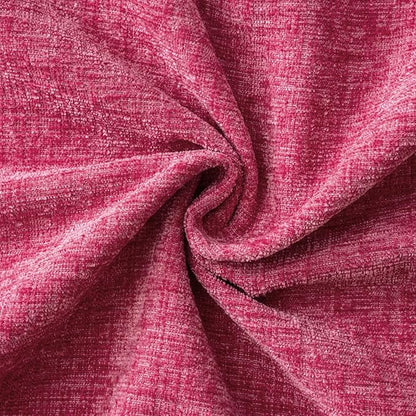 MIULEE Pack of 2 Couch Throw Pillow Covers 18x18 Inch Soft Hot Pink Chenille Pillow Covers for Sofa Living Room Solid Dyed Pillow Cases