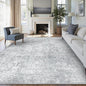 8x10 Area Rug Washable Vintage Living Room Carpet Large Indoor Non Slip Grey Bedroom Distressed Low Pile Retro Accent Throw Rug for Dining Room