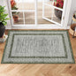 GarveeHome Modern Geometric Area Rug 2x3 Distressed Bordered Washable Non Slip Floor Small Carpet Non Shedding Thin Soft Low Pile Rug, Contemporary Green Rug for Dining Room, Living Room
