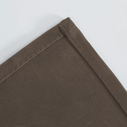 LEMOMO Chocolate Brown Thermal Blackout Curtains/38 x 63 Inch/Set of 2 Panels Room Darkening Curtains for Bedroom