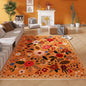 Rugcomf Living Room Rug 6x9 Rug Machine Washable Boho Area Rug Non Slip Floral Vintage Low Pile Large Rug for Living Room, Bedroom, Farmhouse, Dining Room, Kids Playroom(Yellow)