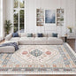 zesthome 10x12 Area Rugs for Living Room,Non-Slip Backing Washable Rugs,Vintage Large Area Rug，Stain Resistant Home Decor Rug (Multi,10'x12')