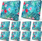 Newwiee 8Pcs Patio Cushion Covers Stretch Outdoor Cushion Cover Replacement for Patio Furniture Sofa Couch Slipcovers, Soft Flexibility Washable Furniture Protector(Fresh Floral,Fresh Color)
