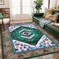 SERISSA 5x7 Boho Area Rug, Washable Non-Slip Rugs for Living Room, Large Green White Rug Ultra Soft Vintage Oriental Print Distressed Carpet for Bedroom Dining Room Dorm Office Home Decor