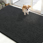 OLANLY Dog Door Mat for Muddy Paws 48x30, Absorbs Moisture and Dirt, Absorbent Non-Slip Washable Doormat, Quick Dry Chenille Mud Mat for Dogs, Entry Indoor Entryway Carpet for Inside Floor, Dark Grey