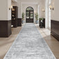 Hallway Runner Rug 3x16 - Vintage Non Slip Washable 16ft Kitchen Runner for Entrance Soft Long Carpet Runners for Living Room Bedroom Dining Room, Grey