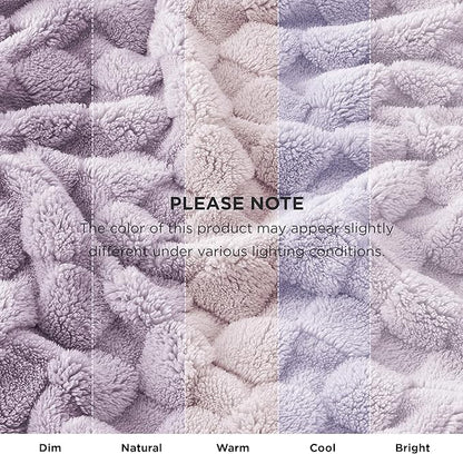 Bedsure GentleSoft Twin Blanket for Bed Lavender Fog - Super Soft Cozy Blankets for Kids Girls, Cute Fuzzy Fleece Throws for Bedroom Couch, 60x80 Inches