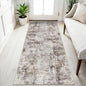 2x5 Washable Runner Rug for Hallway: Non Slip Entryway Runners Rugs Easy-to-Clean - Soft Living Room Bedroom Carpet - Thin Low Pile Floor Mat for Dining Room Beige Brown