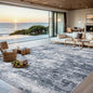 6x9 Area Rugs for Living Room - Washable Rug Modern Abstract Soft Large Neutral Non-Slip Carpet Indoor Floor Thin Carpets for Bedroom Dining Room Farmhouse Nursery Home Office Grey Blue