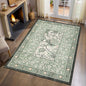 GarveeHome Provence Sage Green 3x5 Rug Washable Non-Slip Low-Pile Indoor Rugs for Entryway Botanical Grove Vintage Boho Cottage Throw Carpet for Kitchen Bedroom Living Room Bathroom Mat