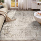 UERMEI 10x14 Area Rug Living Room Rugs - Washable Neutral Modern Abstract Soft Thin Large Rug Indoor Floor No Slip Rug Carpet for Bedroom Under Dining Table Home Office Decor - Dark Brown