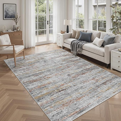 6x9 Area Rugs for Living Room, Non-Slip Modern Abstract Soft Large Washable Rug, Ultra-Thin Indoor Floor Rugs for Bedroom Dining Room,Home Office Decor
