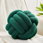 Uvvyui Knot Pillow Ball, Soft Home Decorative Pillows, Round Throw Pillow, Handmade Knotted Plush Pillow, Round Boucle Pillow Cushion (14 Inches Dark Green)