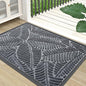 Colorxy Waterproof Doormat, Sturdy Natural Rubber Front Indoor Mat, Non Slip Low Profile Indoor Outdoor Door Mats, Stain and Fade Resistant Floor Mat, Easy Clean Patio Entrance Mat, 48''x32'', Grey