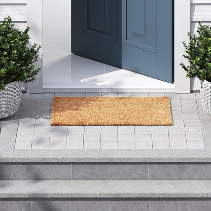 Barnyard Designs Doormat Welcome Mat for Outdoors, Large Front Door Entrance Mat, Brown (Blank, 30x17)