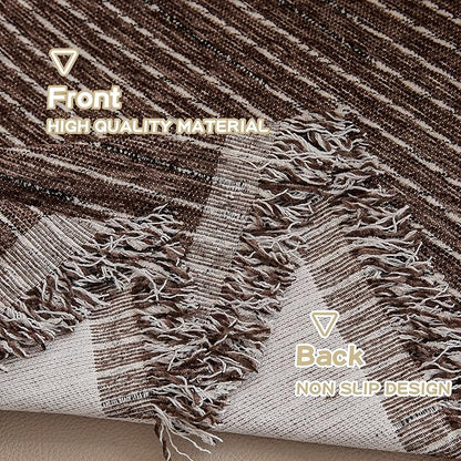 MYSKY HOME Oversized Armchair Couch Cover for 1 Cushion Couch, Washable Sofa Protector, Chair Couch Covers Sofa Covers Sofa Throws Sofa Slipcovers Futon Cover for Pet, Kid, 71"X91", Deep Chocolate
