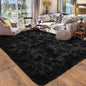 Rugs for Living Room 6x9, Soft Shaggy Modern Shag Black Area Rug for Bedroom, Upgrade Non-Slip Plush Fluffy Carpet for Kids Boys Girls Room Dorm Home Decor Aesthetic