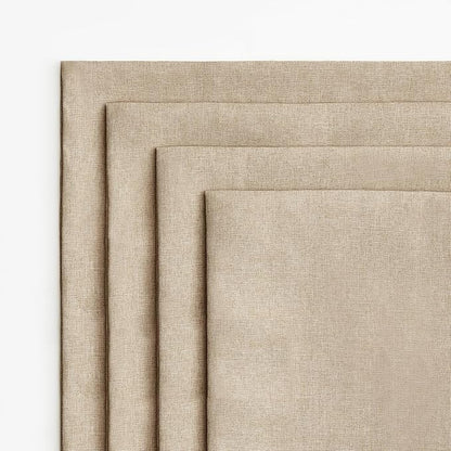 MIULEE Pack of 4 Decorative Outdoor Throw Pillow Covers Linen Waterproof Pillow Covers Farmhouse Cushion Cases for Patio Garden Tent Balcony Couch Sofa 16x16 inch Light Tan