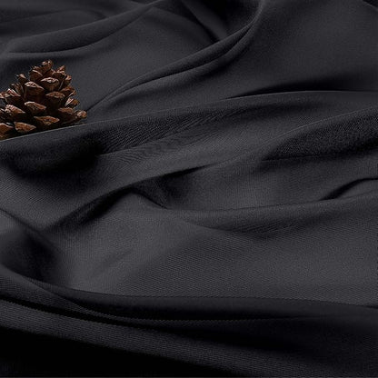 OVZME Black Sheer Curtains 120 Inches Long 2 Panels Set, 59 Inch Extra Wide Soft Airy Lightweight Sheer Curtains for Living Room, Farmhouse Voile Filmy Rod Pocket Drapes, 59Wx120L Inches