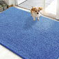 OLANLY Dog Door Mat for Muddy Paws 48x30, Absorbs Moisture and Dirt, Absorbent Non-Slip Washable Doormat, Quick Dry Chenille Mud Mat, Entry Indoor Entryway Carpet for Inside Floor, Cornflower Blue