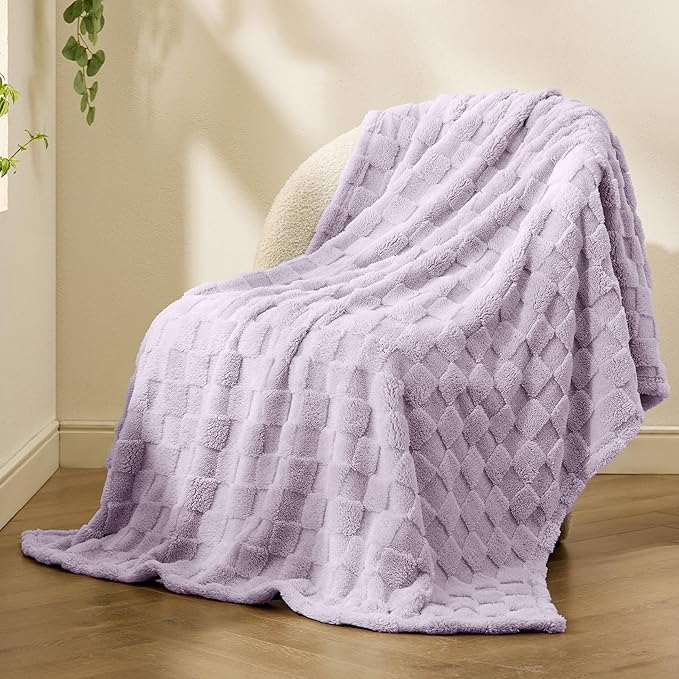 Bedsure GentleSoft Lavender Fog Twin XL Blanket for Bed - Super Soft Cozy Fleece Blankets for Kids, Cute Throws for Girls, Dorm Room Essentials Teens Back to School, 66x90 Inches