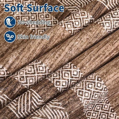 Washable 2.5x10 Kitchen Runner Rug, Easy Clean Geometri Rugs for Hallway Entryway, Indoor Outdoor Non Slip Rug Farmhouse Morden Carpet Door Mat Area Rug for Laundry Room Dark Brown