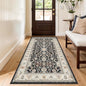 Washable 3x6 Hallway Runner Rug: Non-Slip Low Pile Rug for Hallway Kitchen Stain Resistant Soft Floor Mat Indoor Durable Lightweight Carpet for Bathroom Living Room Bedroom Entryway (Black, 3x6)
