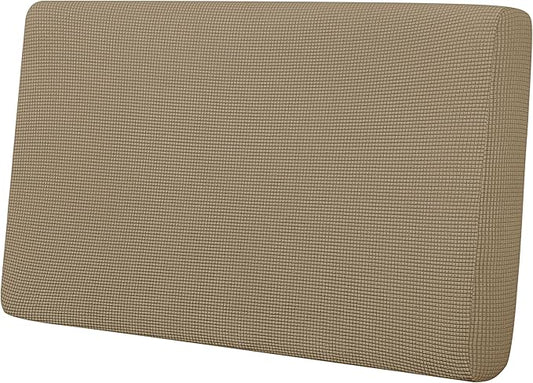Easy-Going Stretch Loveseat Cushion Cover Sofa Cushion Furniture Protector Sofa Seat Sofa Slipcover Sofa Cover Soft Flexibility with Elastic Bottom(Loveseat Cushion, Natural)