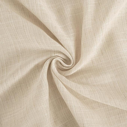 BGment Short Natural Sheer Linen Curtains 30 Inch Length for Windows, Small Drapes Lightweight Rustic Textured for Cafe Bathroom Over Sink Decor Rod Pocket, 2 Panels Set, 24 Inch Wide