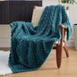 EXQ Home Fleece Throw Blanket for Couch or Bed - 3D Imitation Turtle Shell Jacquard Decorative Blankets - Cozy Soft Lightweight Fuzzy Flannel Blanket Suitable for All Seasons(50"×60",Teal)