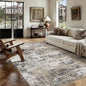 6x9 Abstract Area Rug Brown Washable Modern Neutral Living Room Carpet Non Slip Ultra Soft Low Pile Contemporary Bedroom Large Rug Indoor Office Dining Room Under Table Playroom