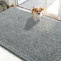 OLANLY Dog Door Mat for Muddy Paws 50x30, Absorbs Moisture and Dirt, Absorbent Non-Slip Washable Doormat, Quick Dry Chenille Mud Mat for Dogs, Entry Indoor Entryway Carpet for Inside Floor, Grey