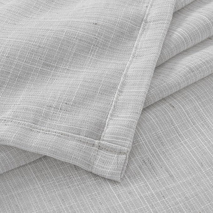 BGment Light Grey Linen Semi Sheer Curtains for Living Room - Rod Pocket Light Filtering Window Drapes Natural Textured for Bedroom Office Lightweight Rustic, 2 Panels Set, 52 X 63 Inch