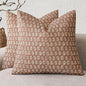 Foindtower Set of 2 Decorative Vintage Floral Print Throw Pillow Covers Neutral Farmhouse Cushion Covers Boho Home Decor for Sofa Couch Chair Bedroom Living Room,24×24 Inch,Light Orange Brown
