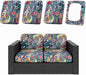 hyha 4Pcs Patio Cushion Covers, Stretch Outdoor Couch Cushion Covers Replacement, Washable Outdoor Chair/Sofa Slipcovers for Patio Furniture Cushions Protector with Elastic Bottom(Paisley,Cover Only)