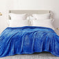 Exclusivo Mezcla Plush Fuzzy Fleece Bed Blanket Twin Size, Super Soft, Fluffy and Warm Blankets for Couch, Bed, All Season (Cobalt Blue, 90x66 inches)