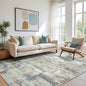 BEIMO Area Rugs 8x10 for Living Room Bedroom, Modern Abstract Machine Washable Rug, Large Soft Low Pile Floor Carpet with Non Slip Backing for Dining Room, Blue/Taupe