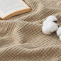 Bedsure 100% Cotton Muslin Throw Blanket Twin XL for Bed - 4-Layer Breathable and Lightweight Thin Soft Summer Gauze Muslin Blankets for Adults, Light Brown, 66x90 Inches