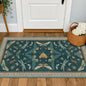 Hazo Haus Emerald Green Entry Rugs for Inside House - 2x4 Kitchen Rugs Non Slip for Bathroom, Powder Room, Vintage Unique Colorful Décor, Washable Stain & Fade Resistant