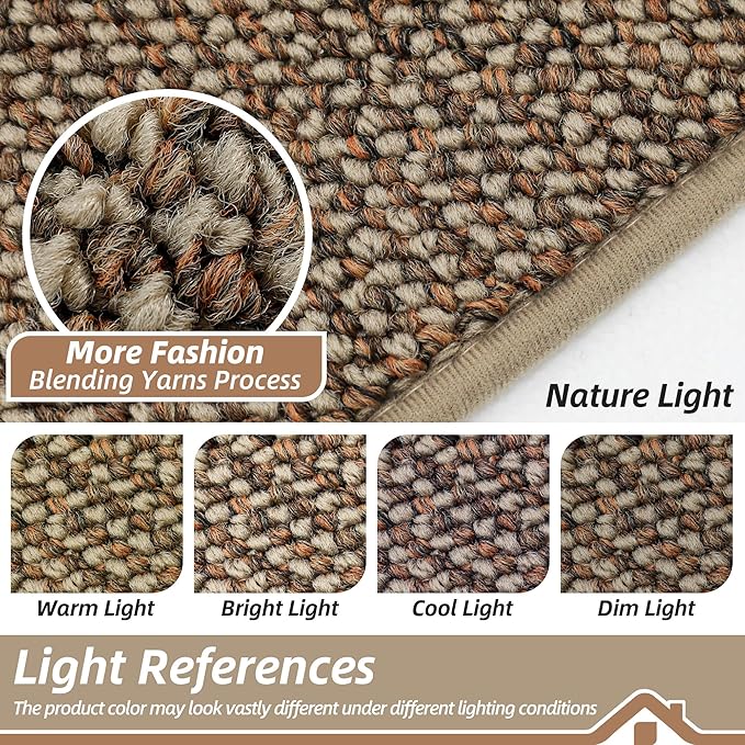 BEQHAUSE Kitchen Runner Rugs 20"x48", Non-Slip Kitchen Mats for Floor, Super Absorbent and Stain Resistant Kitchen Rug, Machine Washable Rugs for Kitchen, Hallway, Laundry & Sink, Taupe