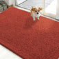 OLANLY Dog Door Mat for Muddy Paws 48x30, Absorbs Moisture and Dirt, Absorbent Non-Slip Washable Doormat, Quick Dry Chenille Mud Mat for Dogs, Entry Indoor Entryway Carpet for Inside Floor, Maple Red