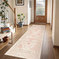 Runner Rug 2x6, Non Slip Washable Rugs for Laundry Room, Runners for Hallways, Low Pile Vintage Soft Rugs for Living Room, Kitchen Bathroom,Bedroom Rug(Pink,2'x6')