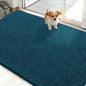 OLANLY Dog Door Mat for Muddy Paws 50x30, Absorbs Moisture and Dirt, Absorbent Non-Slip Washable Doormat, Quick Dry Chenille Mud Mat, Entry Indoor Entryway Carpet for Inside Floor, Atlantic Blue