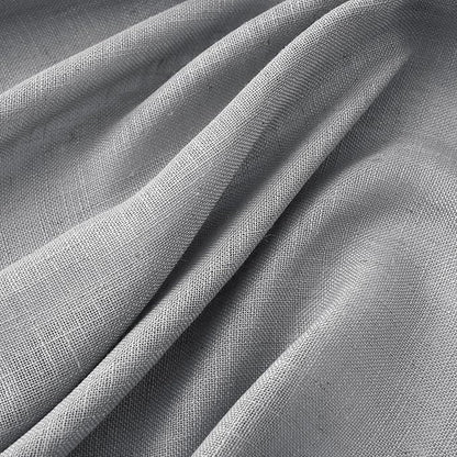 MIULEE Grey Linen Curtains 90 Inch Long for Bedroom Living Room, Soft Thick Linen Textured Window Drapes Gray Semi Sheer Light Filtering Back Tab Rod Pocket Burlap Look Decor, 2 Panels