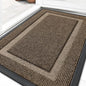 OLANLY Front Door Mat Indoor Outdoor Entrance, Waterproof All-Season, All-Weather Doormat, Sturdy Natural Rubber, Fade Resistant, Low Profile, Easy Clean Patio Porch Entryway Mat, 33x21, Brown
