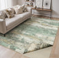 BEIMO Reversible 6x9 Area Rugs for Living Room, Modern Abstract Dual-Sided Carpet, Machine Washable Soft Low Pile Rug for Bedroom Dining Room, Includes Non-Slip Rug Pad, Green & Grey