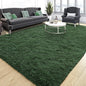 Tepook Soft Fluffy Rugs for Bedroom, 4x6 Area Rug for Living Room, Modern Shaggy Room Rug for Kids Boys Girls, Plush Throw Rugs Indoor Nursery Home Decor Rug with Non-Slip Bottom, Dark Green